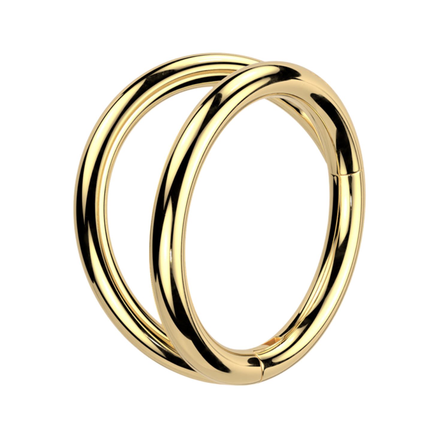 Titanium Hinged Double Ring Segment Clicker