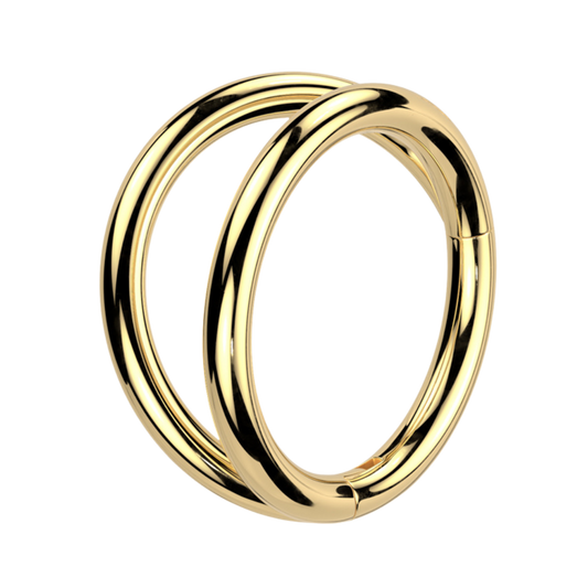 Titanium Hinged Double Ring Segment Clicker