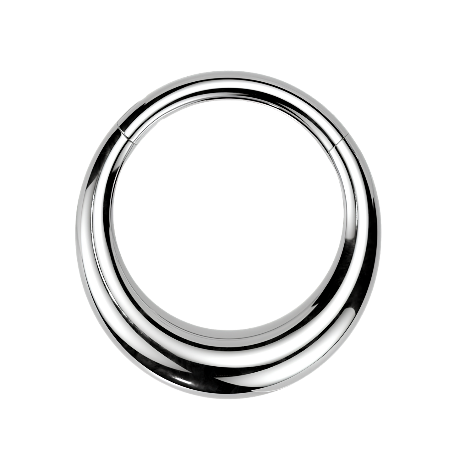 Titanium Tapered Hinged Clicker Hoop Ring