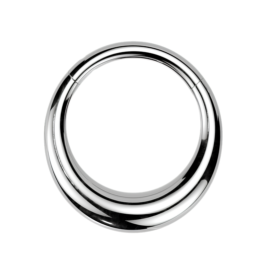 Titanium Tapered Hinged Clicker Ring