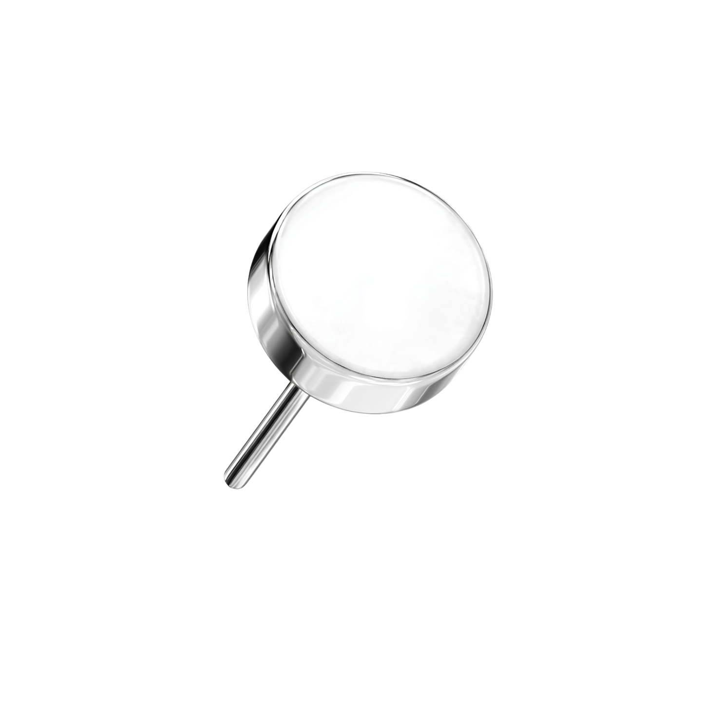 Titanium Threadless Flat Round Top