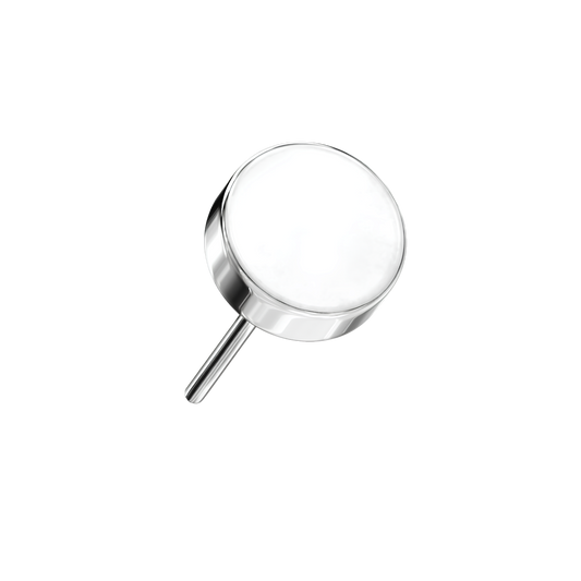 Titanium Threadless Flat Round Top