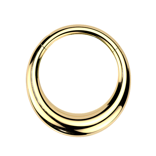 Titanium Tapered Hinged Clicker Ring