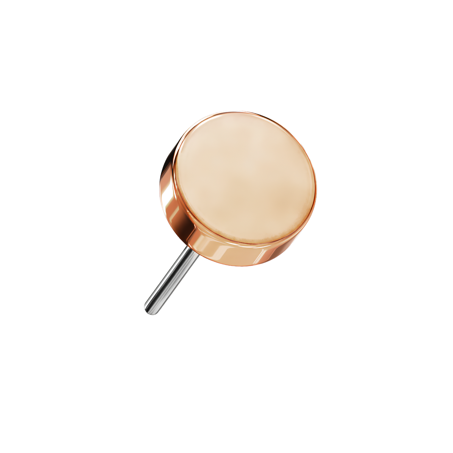 Titanium Threadless Flat Round Top