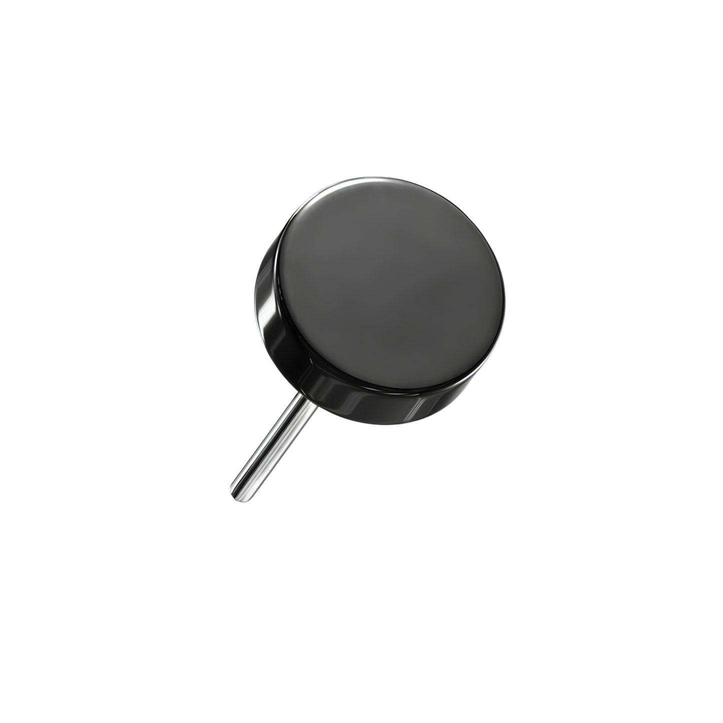 Titanium Threadless Flat Round Top
