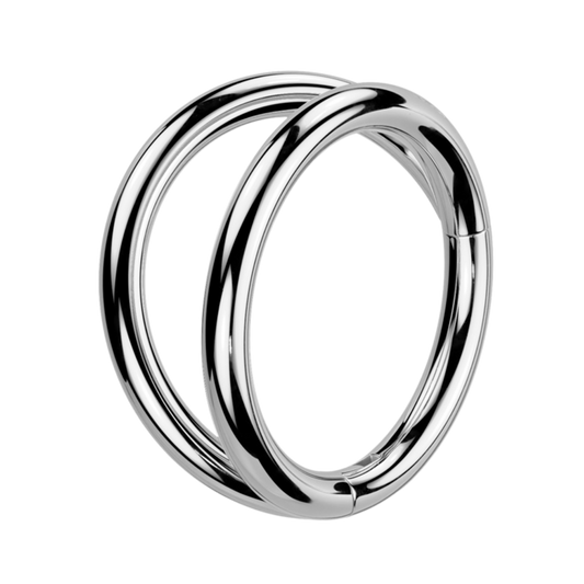Titanium Hinged Double Ring Segment Clicker