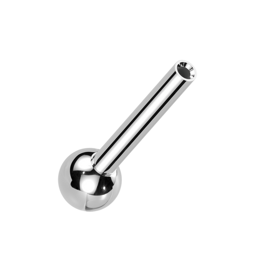 Titanium Threadless Straight Barbell - Single End