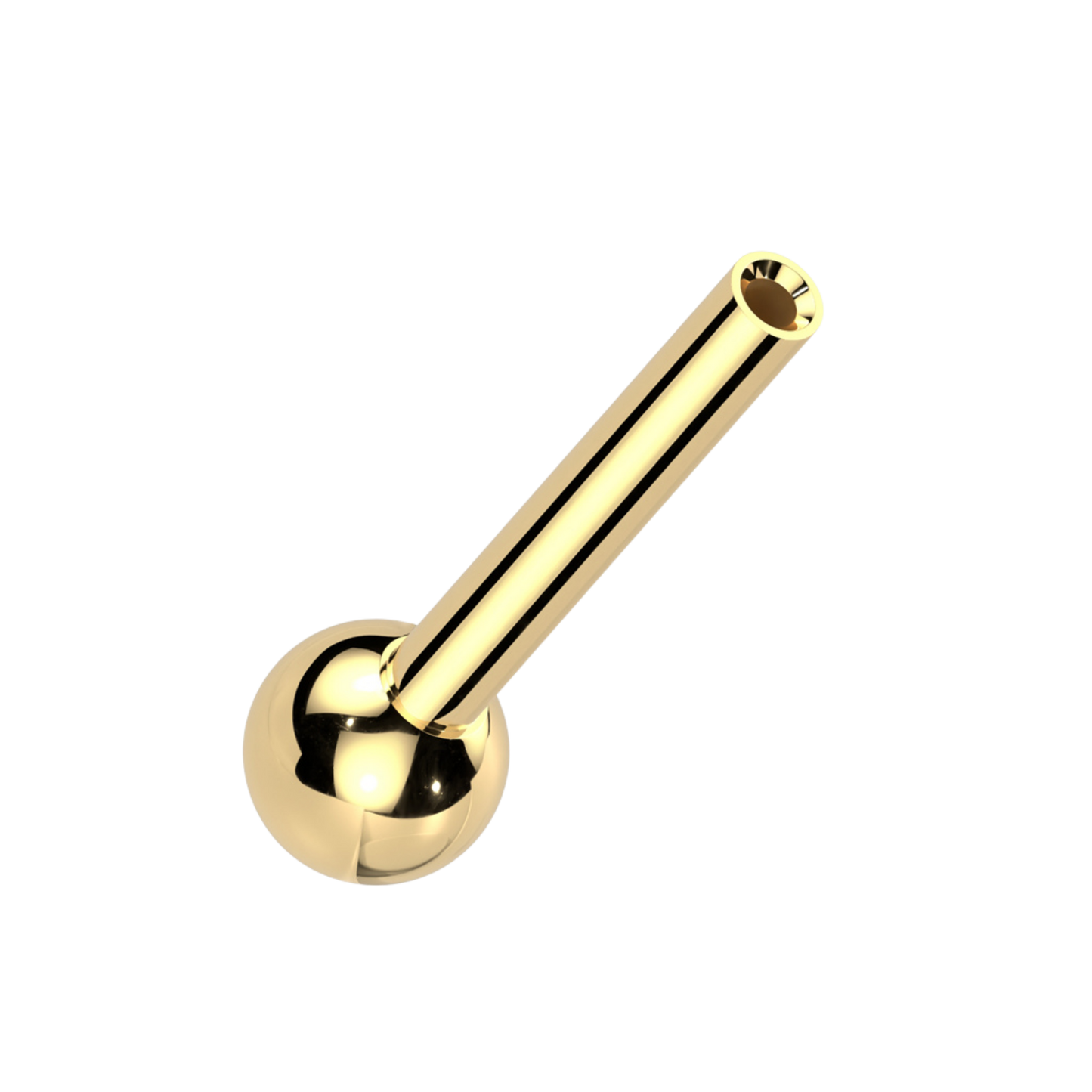 Titanium Threadless Straight Barbell - Single End