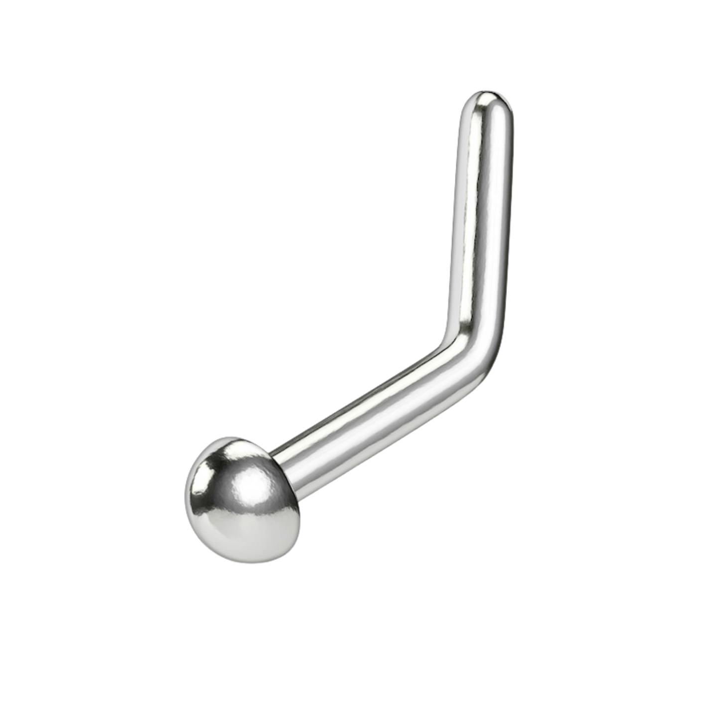Titanium L Bend Ball, Dome, or Spike Top Nose Stud