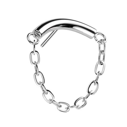 Titanium Threadless Chain Curved Bar Top