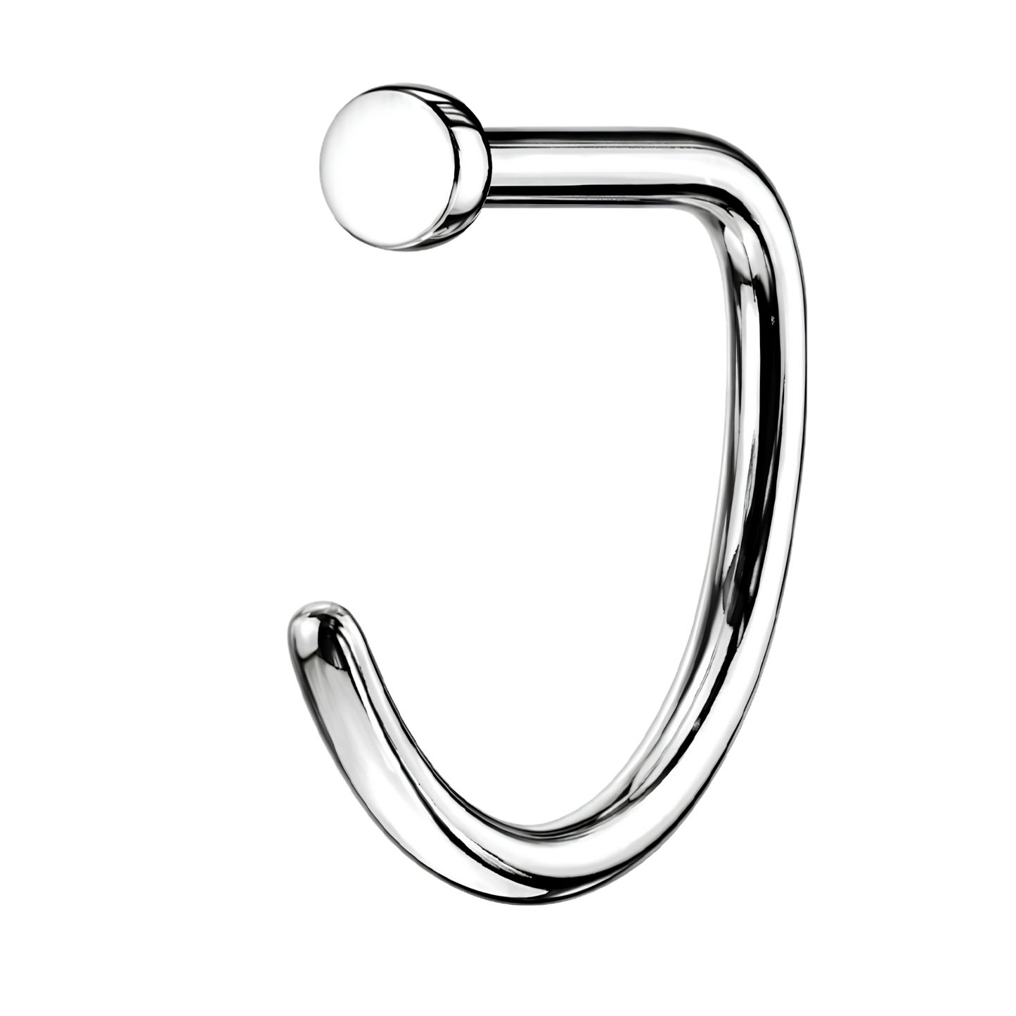 Titanium D Shaped Nose Hoop