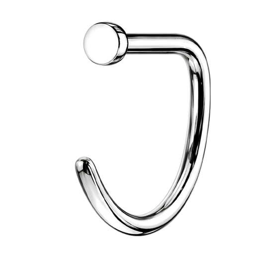 Titanium D Shaped Nose Hoop