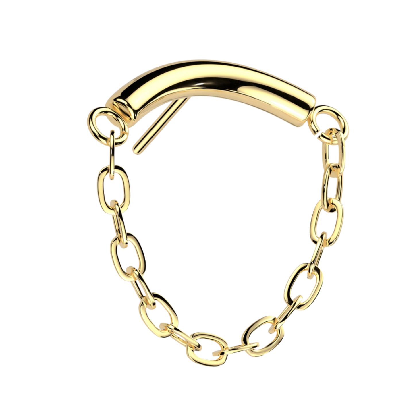 Titanium Threadless Chain Curved Bar Top