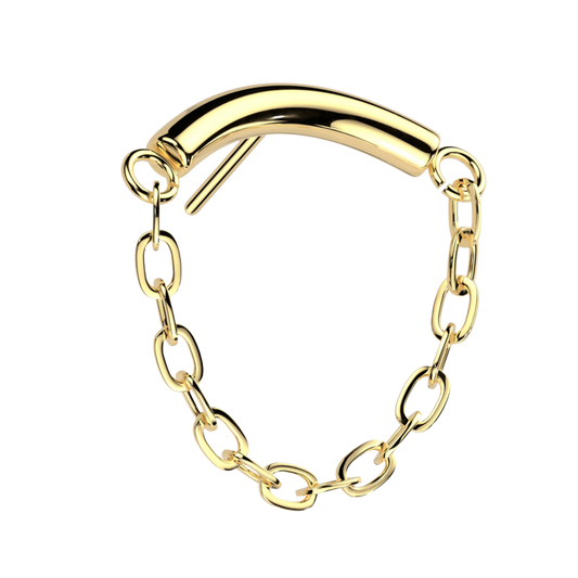 Titanium Threadless Chain Curved Bar Top