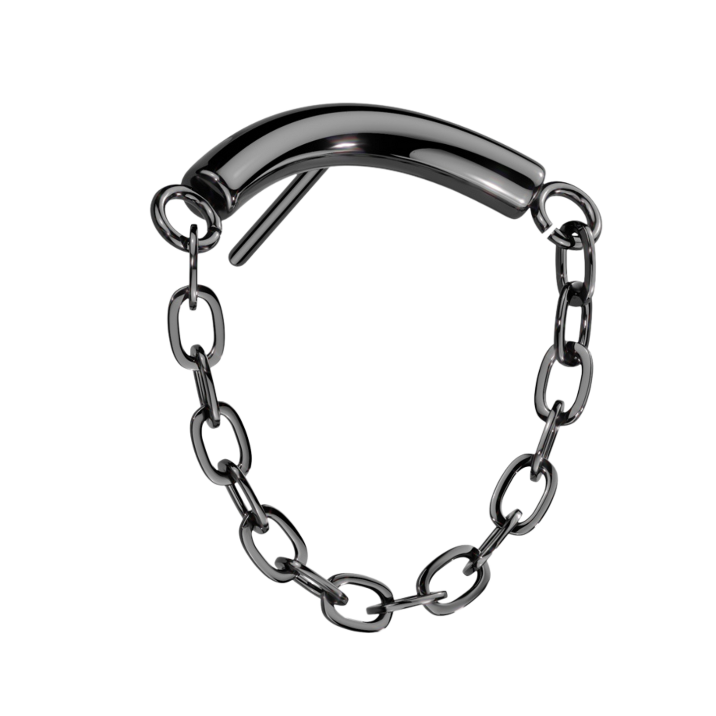 Titanium Threadless Chain Curved Bar Top