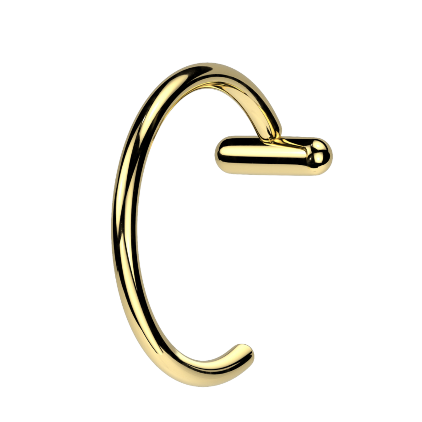 Titanium Nose Hoop Ring With T-Bar