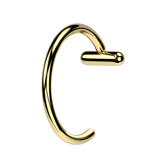Titanium Nose Hoop Ring With T-Bar